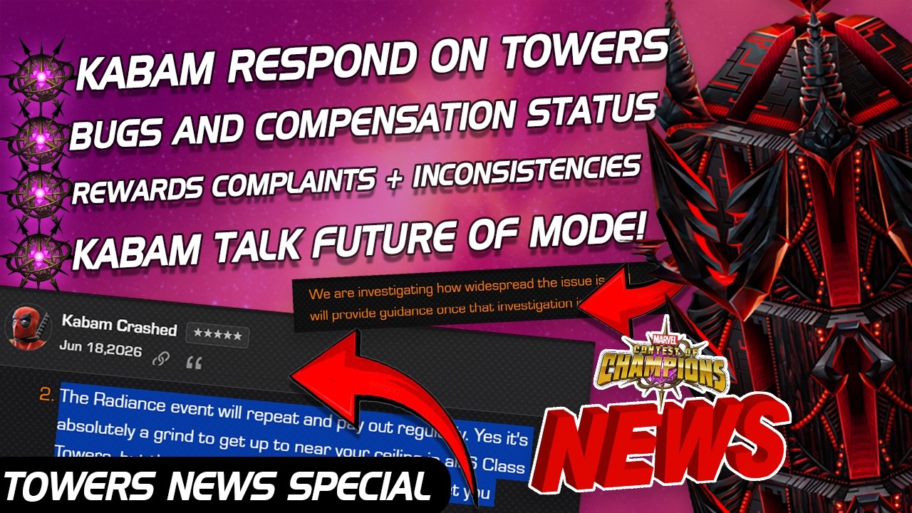 Kabam отвечает сообществу на проблемы, вопросы и компенсации по &laquo;Башням&raquo; + другое [СПЕЦВЫПУСК MCN...