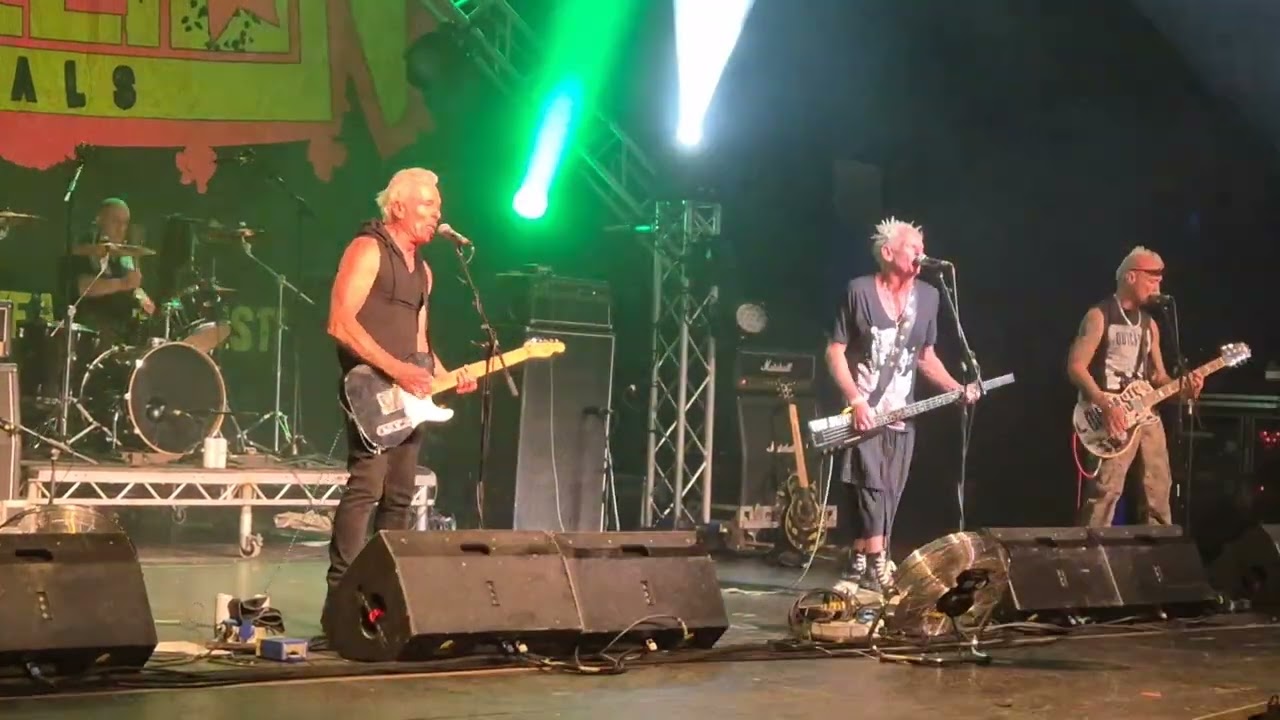 The Outcasts at Rebellion on the Opera House stage playing 'Self Conscious Over You' on Fri. 8/8/25.