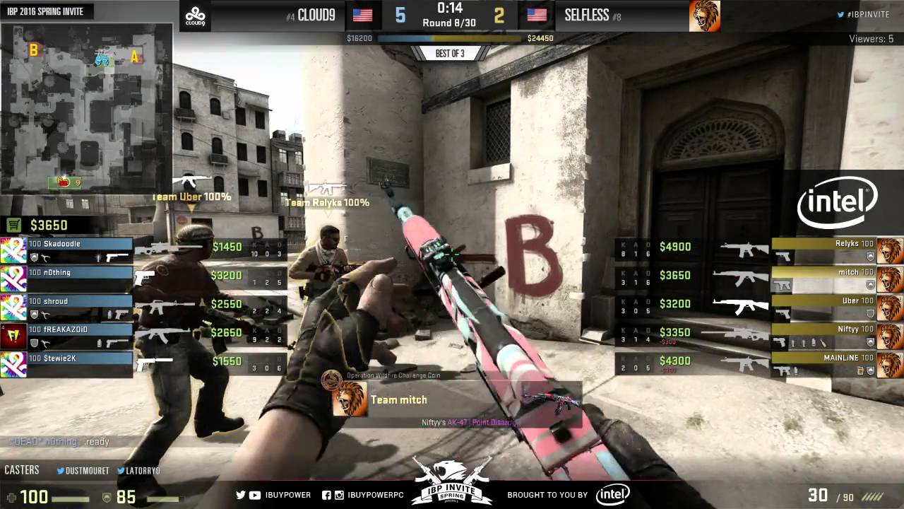 IBP Invite Spring CS:GO 2016 - Cloud 9 vs Selfless - Map 1