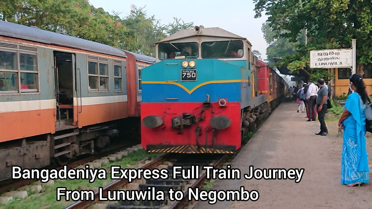 Bangadeniya Express Full Train Journey From Lunuwila to Negombo in the Morning