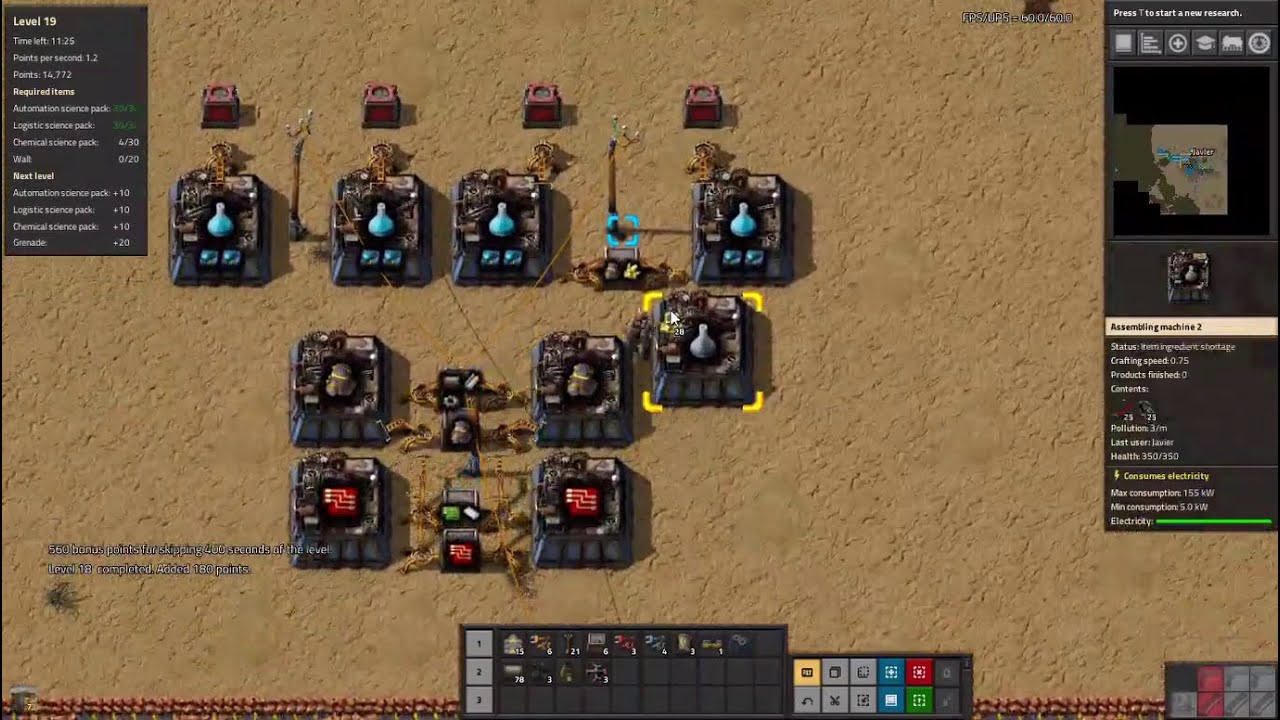 Factorio 0.17.79 Supply Challenge. 2019-11-27 68'37