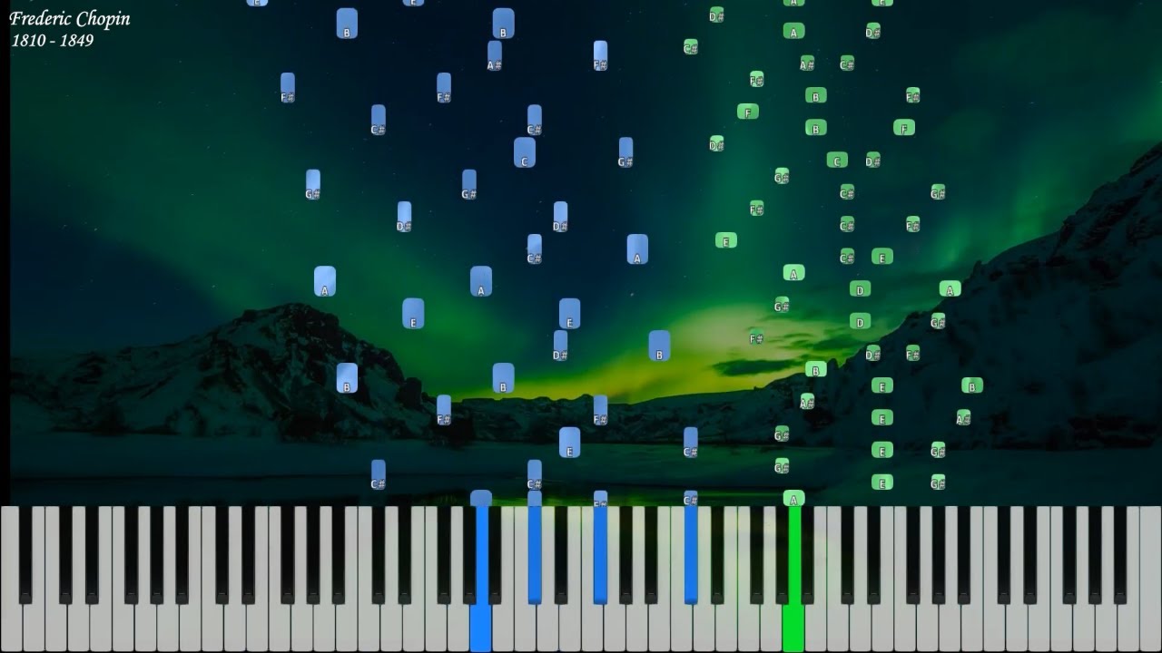 Frederic Chopin - Ballade 3 in A-flat Major | Piano Synthesia | Library of Music