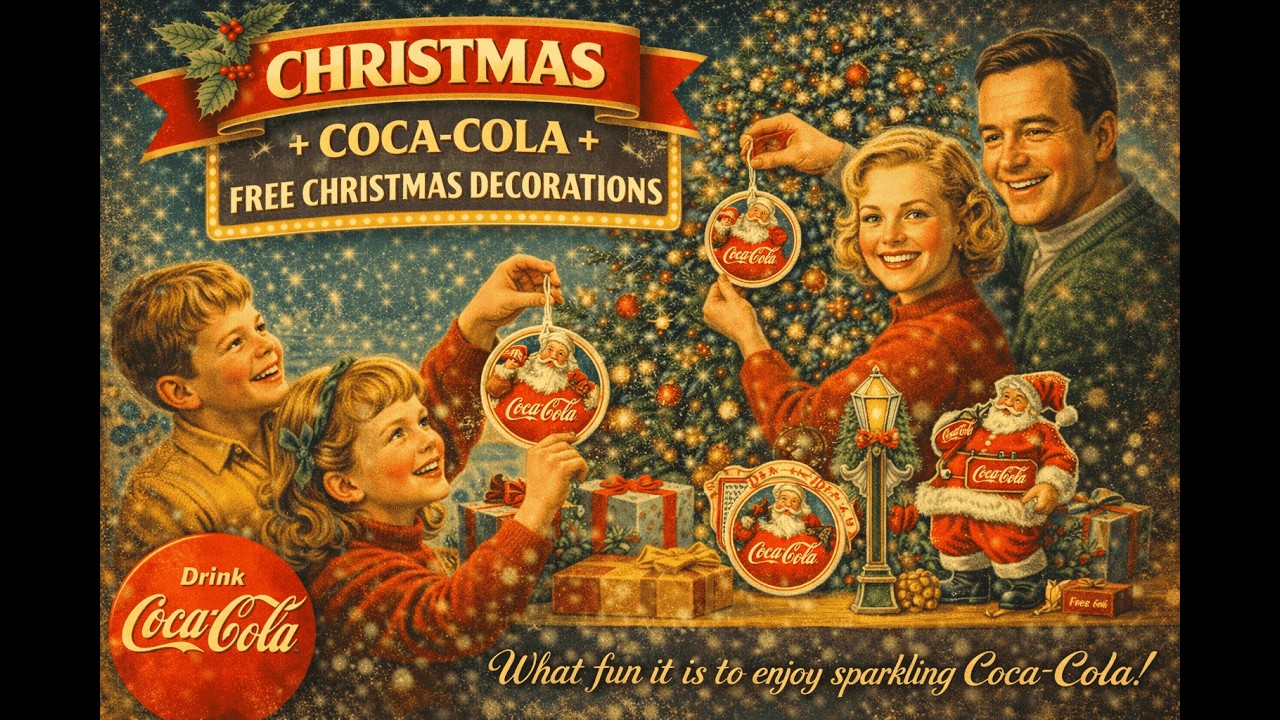 Coca-Cola &ldquo;Free Christmas Decorations&rdquo; Advert | Vintage Christmas TV Commercial