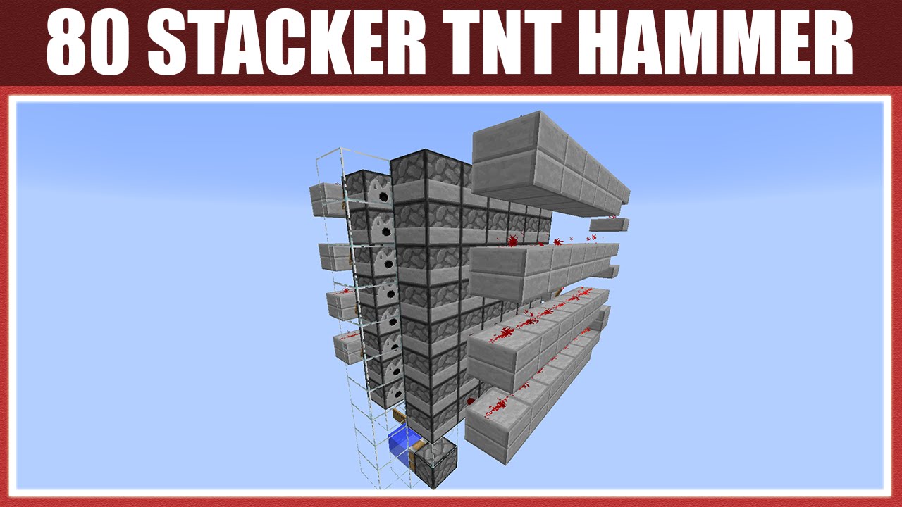 Minecraft: Compact & Efficient TNT Hammer - 80 Sand Stacker! [Tutorial] [1.7/1.8+]