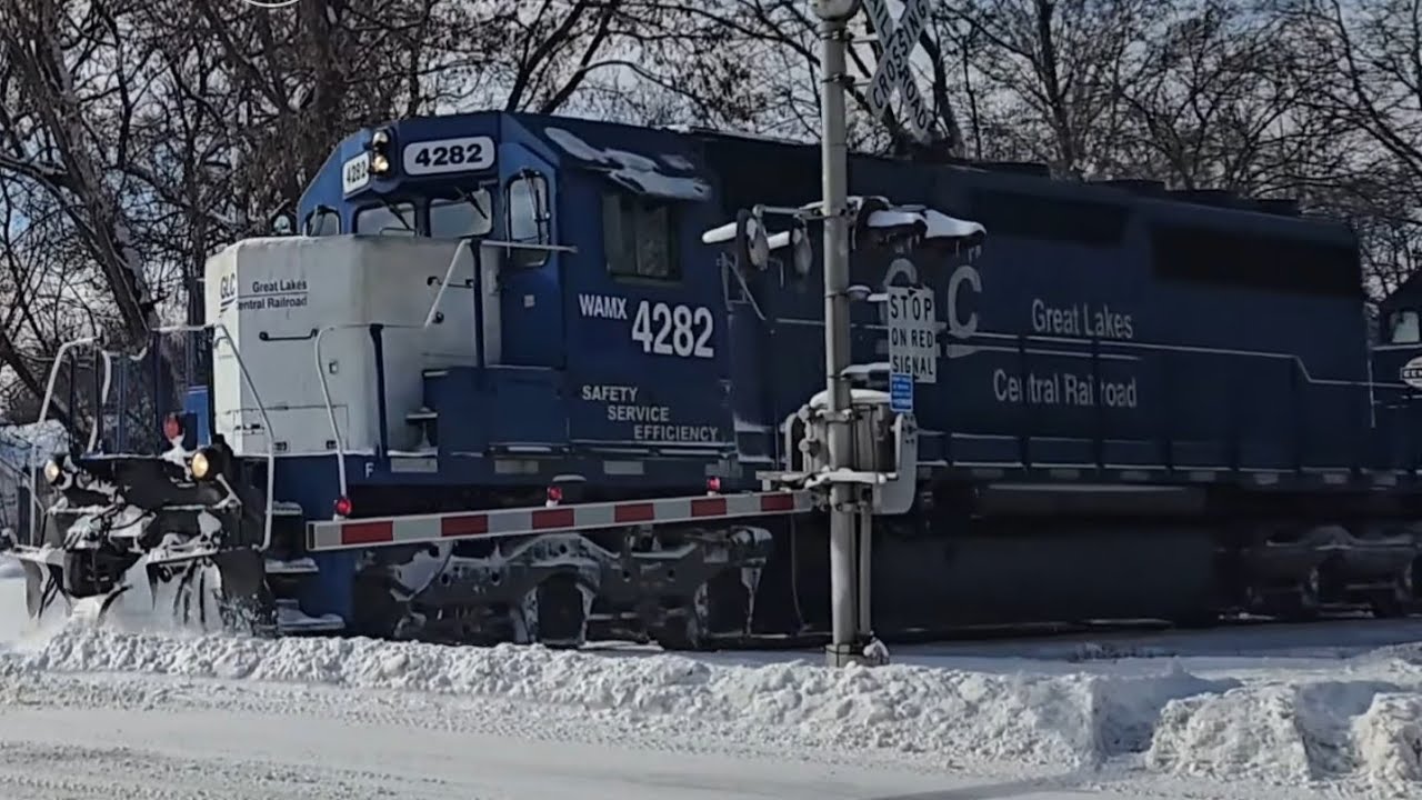 Renumberd Locomotives, Snow, and More! Great Lakes Central in Howell, Michigan. 
