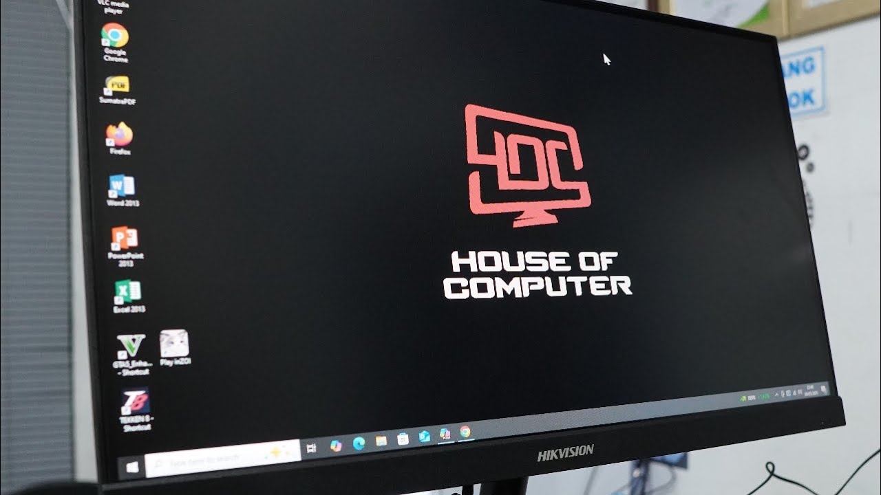 UNBOXING & REVIEW MONITOR HIKVISION 22 INCH ED DS-D5022F2-1V2S FULL HD 100HZ VA SPEAKER