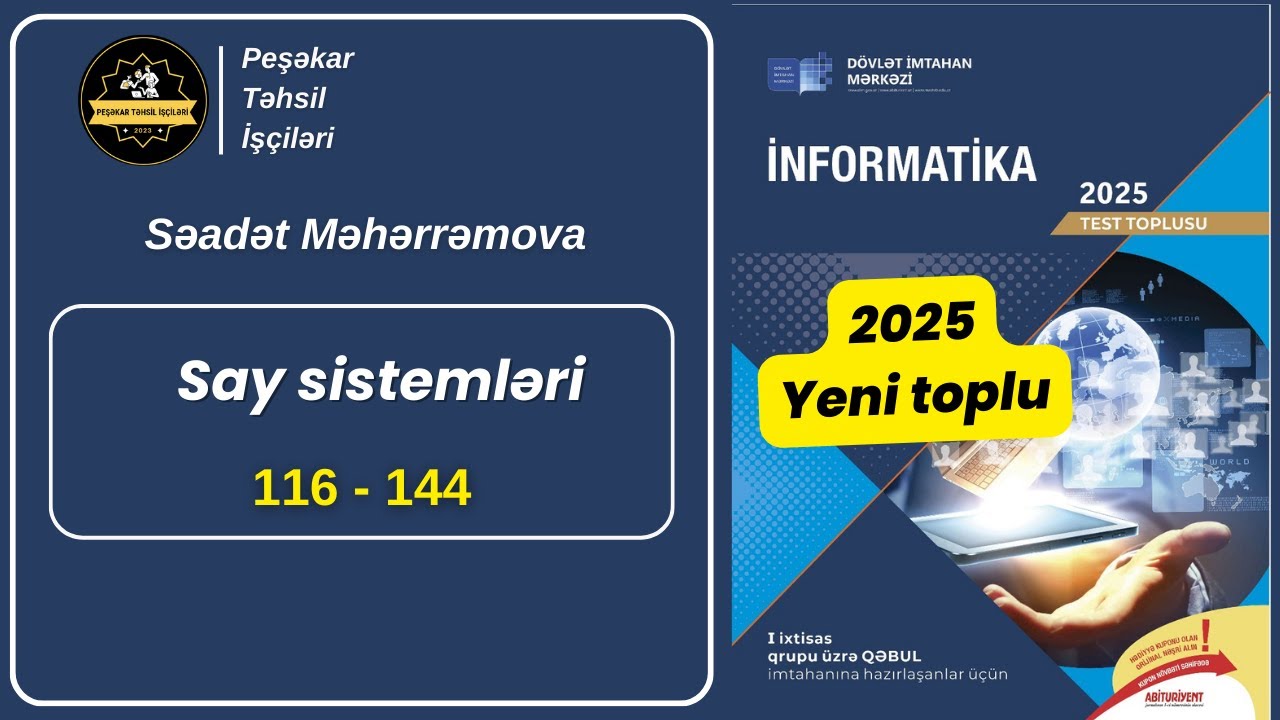 Say sistemləri 116-144. İnformatika DİM 2025. Səadət Məhərrəmova