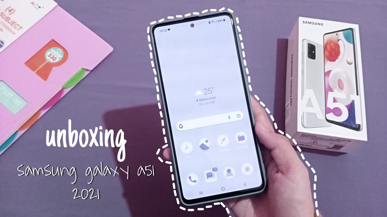 unboxing samsung galaxy a51 di tahun 2021 (aesthetic)
