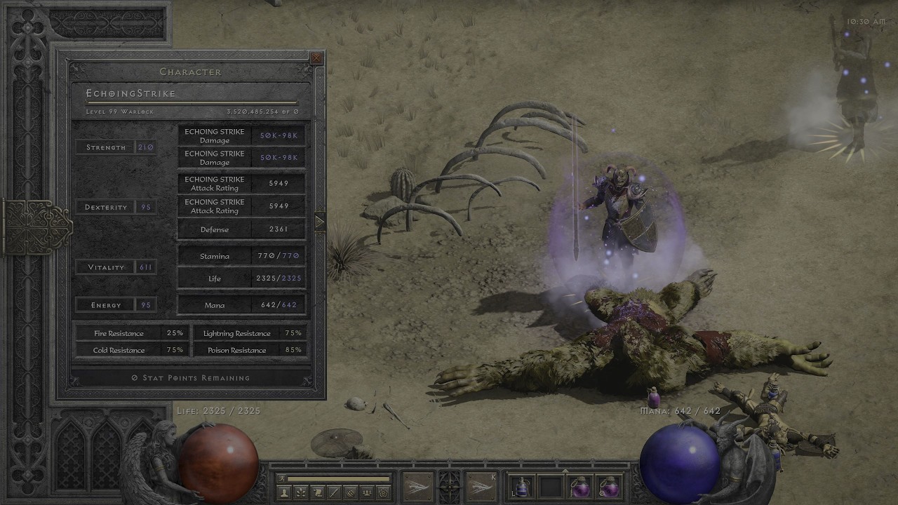 D2R Warlock Build 100k Dmg P8 Vs Diablo