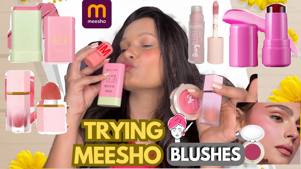 Trying *Meesho* Blushes 😨😱|| Meesho Blushes || try on || honest review rubiwithglam