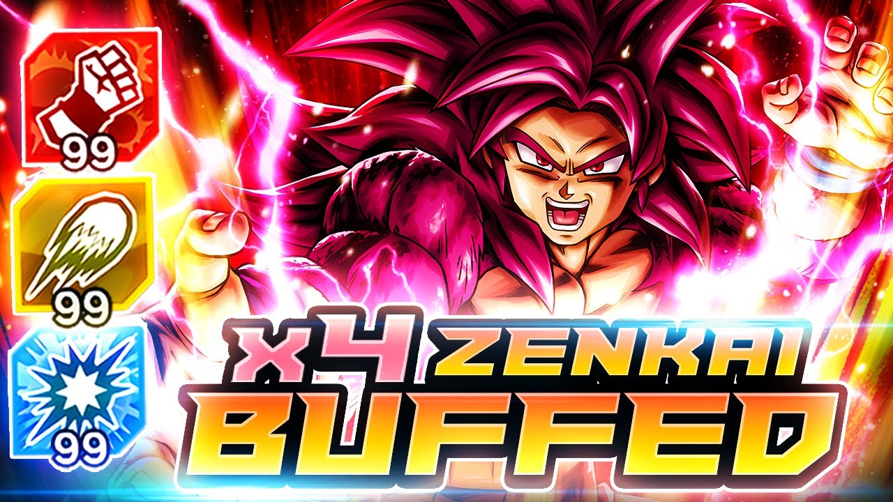 4x ZENKAI BUFFED MAX ARTS BOOSTED SSJ4 GOKU SHOWS TRUE MONKE POWER!! | Dragon Ball Legends