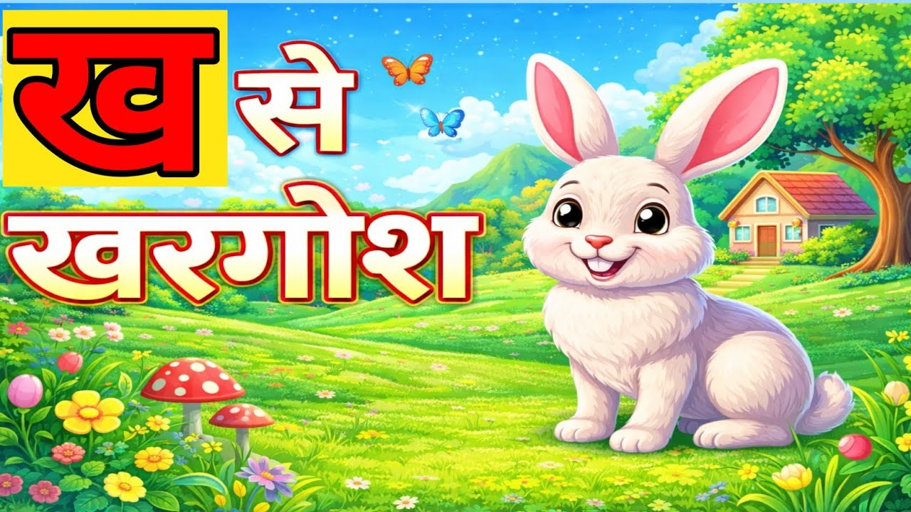 ख से खरगोश 🐰 | Hindi Varnmala for Kids | Kh se Khargosh | Learn Hindi Alphabet