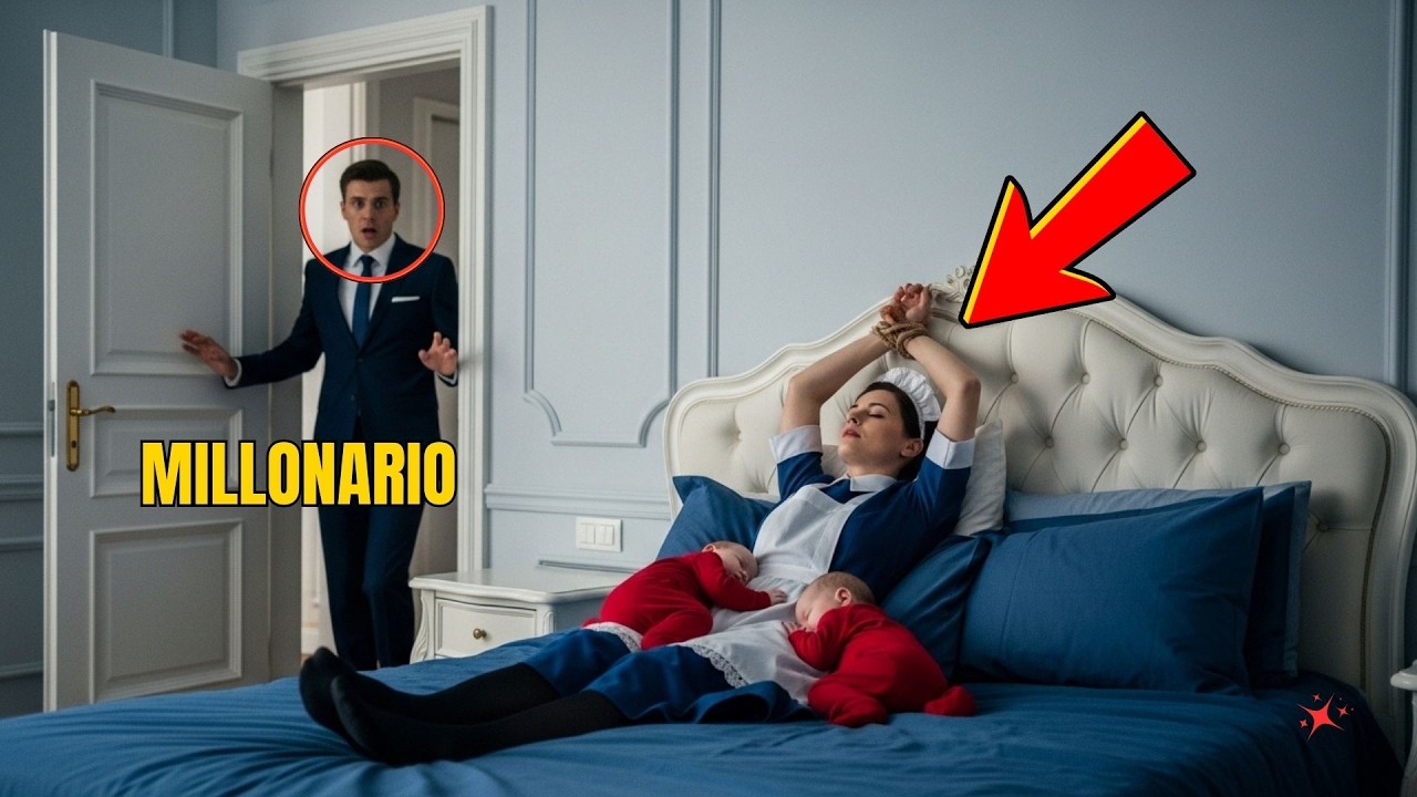 MILLONARIO LLEGA SIN AVISAR Y VE A LA NIÑERA ATADA CON SUS GEMELOS.