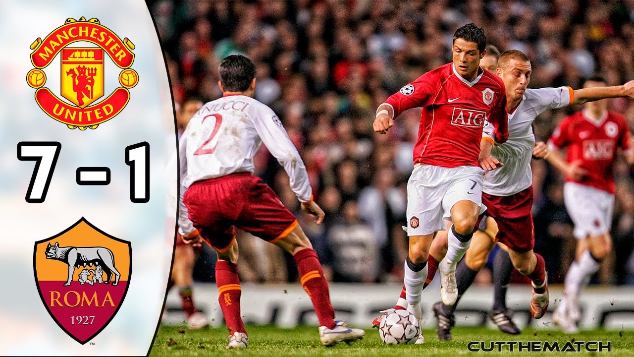 Manchester United vs AS Roma 7-1 | All Goals & Highlights 2007