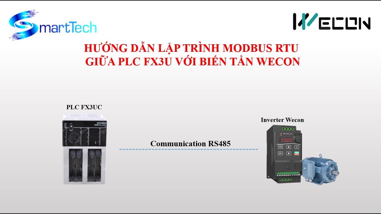 HƯỚNG DẪN LẬP TRÌNH TRUYỀN THÔNG MODBUS RTU PLC FX3UC VÀ BIẾN TẦN WECON DÒNG VM