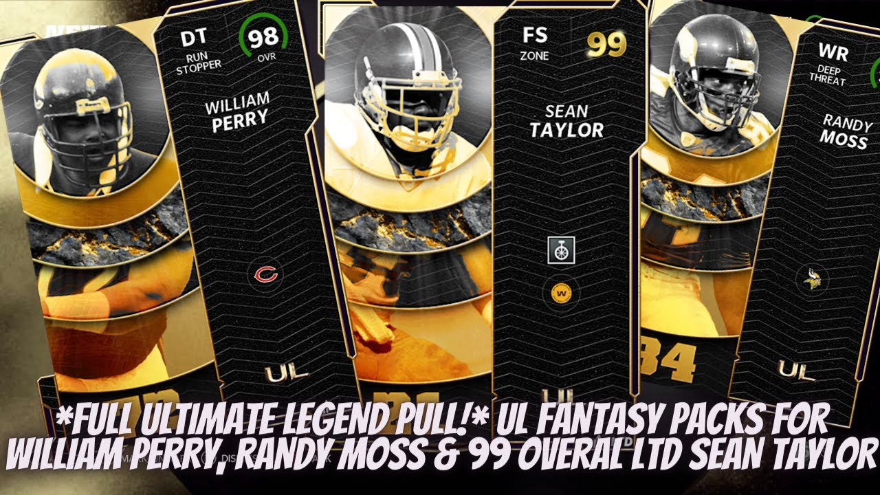 *FULL ULTIMATE LEGEND PULL!* UL FANTASY PACKS FOR PERRY, RANDY MOSS & 99 OVERAL LTD SEAN TAYLOR