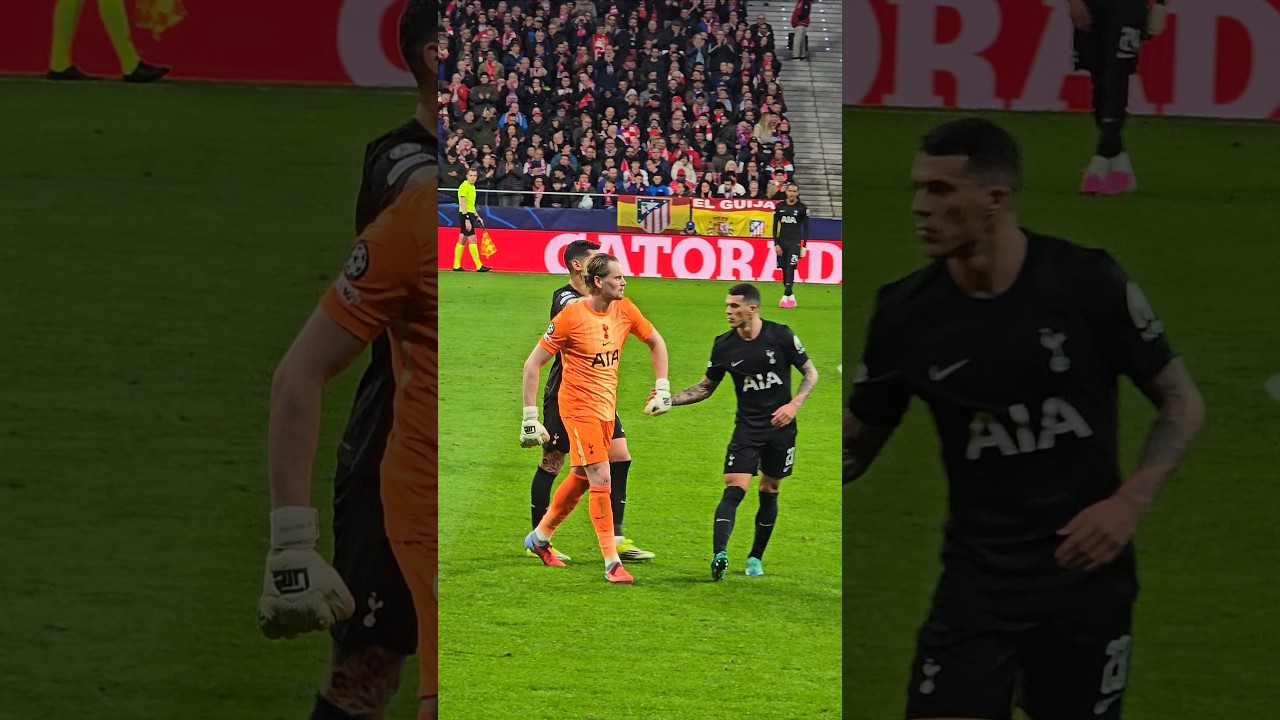 ANTON&Iacute;N KINSKY IN TEARS AS HE IS SUBBED OFF FOR VICARIO: Atl&eacute;tico Madrid v Tottenham