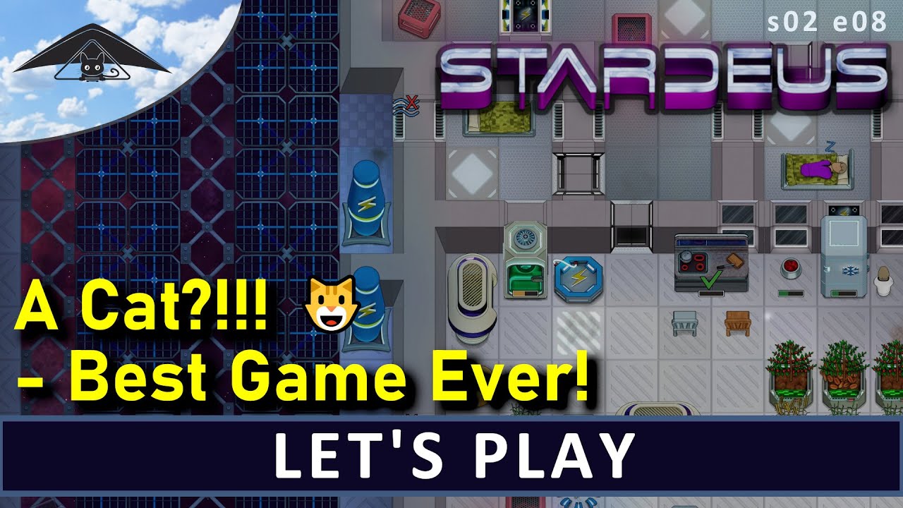 Our first cat!!  Let's Play Stardeus s02 e08