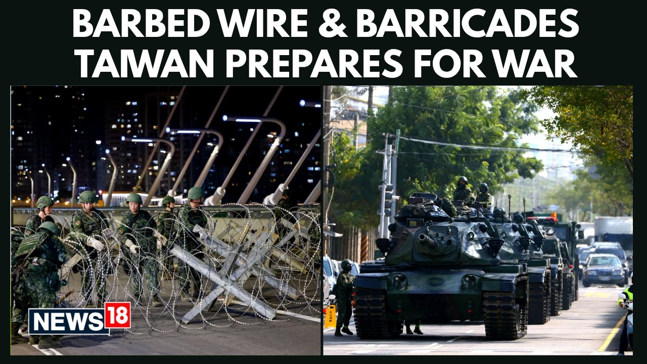 BREAKING: Taiwan&rsquo;s War Readiness Drill: Barbed Wire, Barricades & Defence Plans | Latest News | N18G