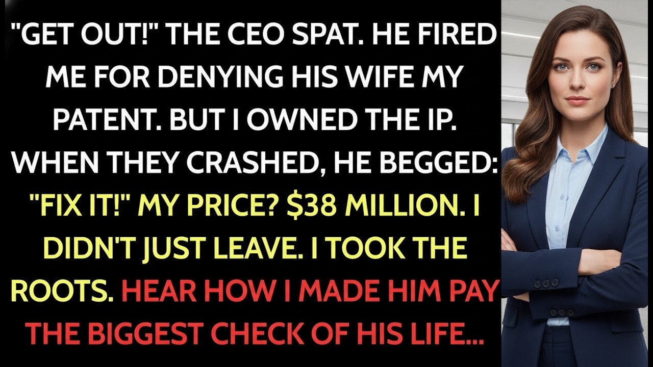 Fired for Denying the CEO’s Wife — I Walked Away With $38M in Patents 💼🔥