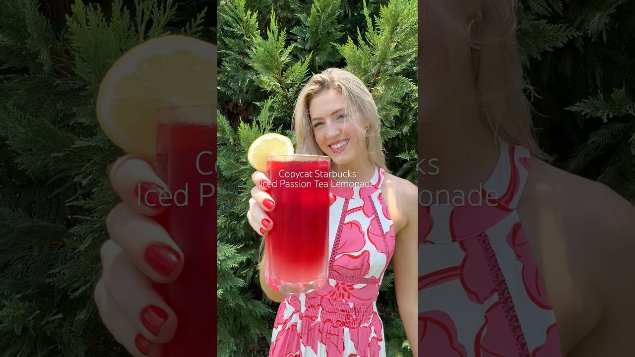 Copycat Starbucks Iced Passion Tea Lemonade🌺💧