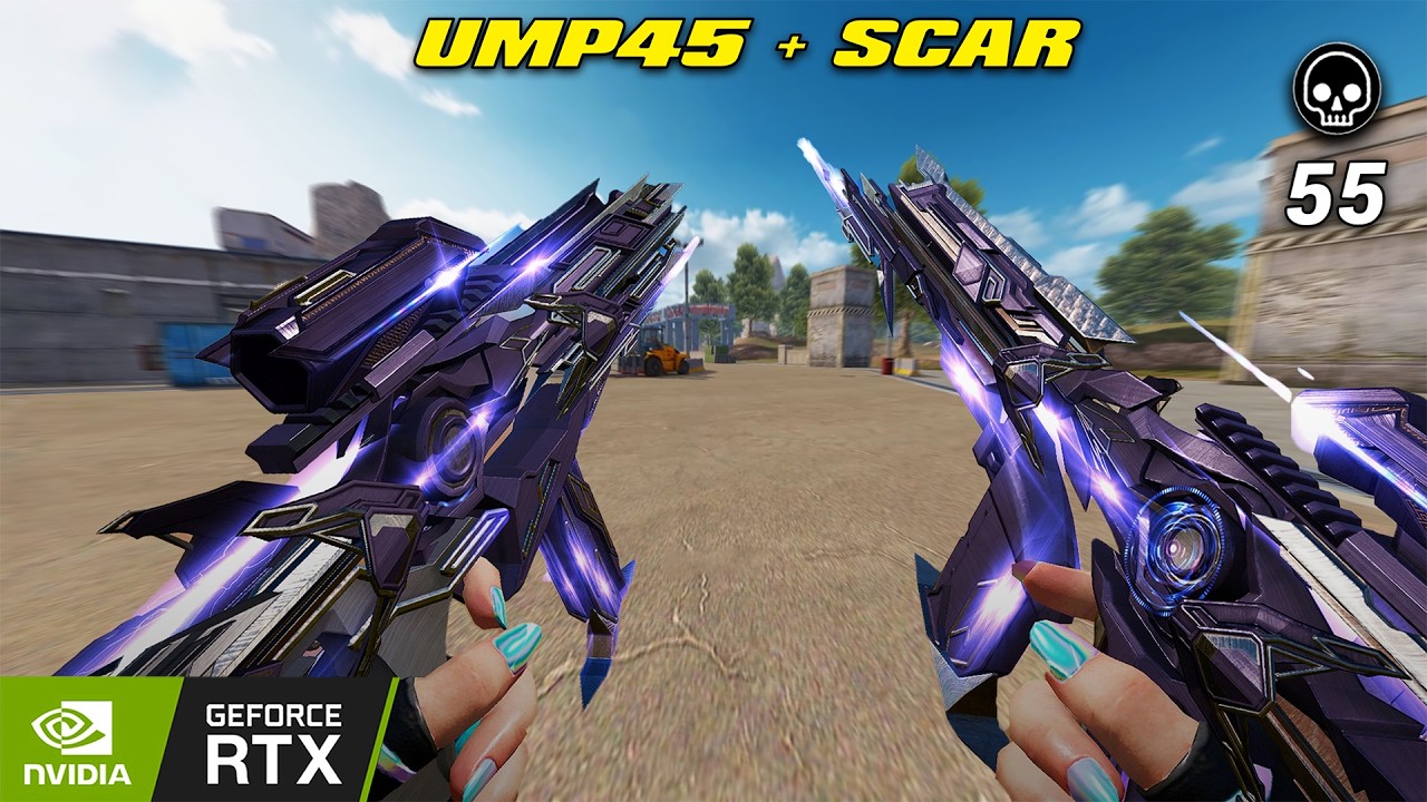 SCAR IRIDIAN + UMP45 55 KILL BLOOD STRIKE RANDOM SQUAD DESERTED VALLEY MAX GRAPHIC