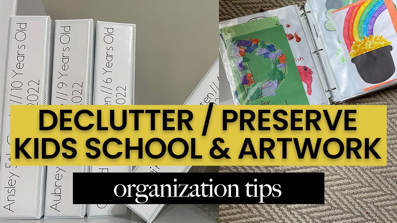 Learn How to Preserve and Manage Kids Artwork - Organize, Declutter, and Store School Work Best Tips