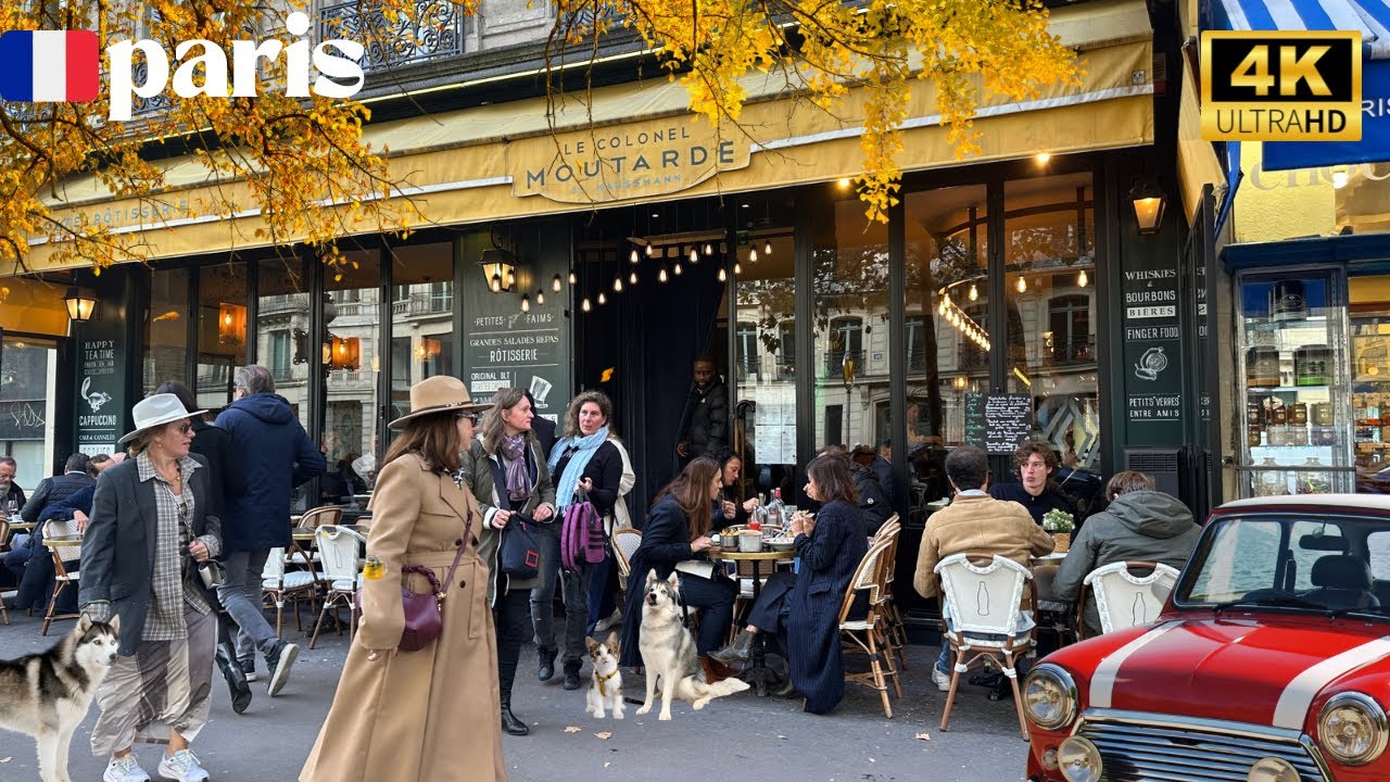 6 November 2025 PARIS 🇫🇷 FRANCE 4K HDR WALK | CITY STREET WALK | AUTUMN 🍇 🥨 WALK | LUNCH TIME WALK 