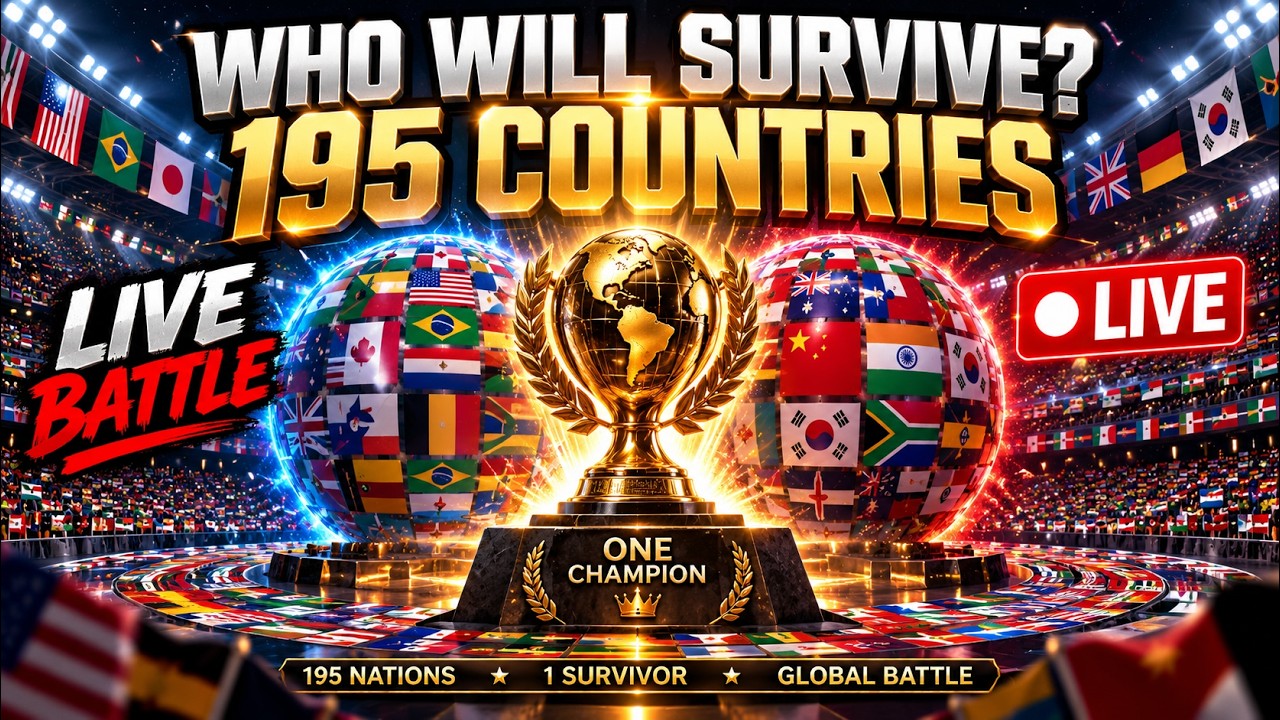 🔴 LIVE: 195 Countries Battle Until One Flag Survives! 🌍