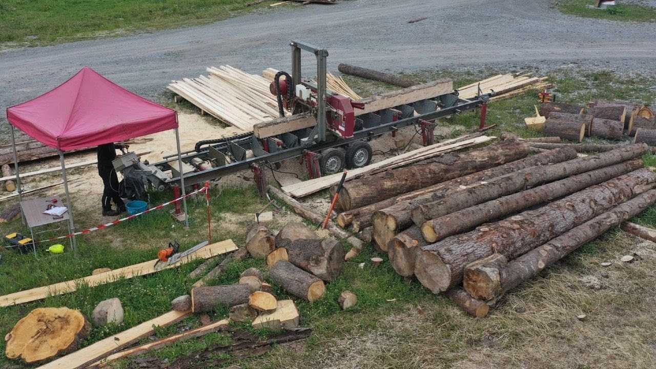 Je vous emmènes en Haute Montagne à la découverte d'une scierie mobile serra montana me 90