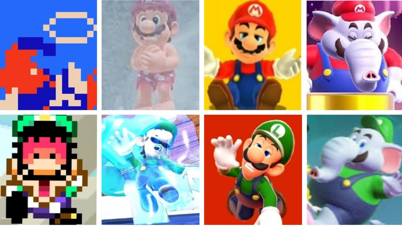 Evolution of MARIO AND LUIGI DEATH ANIMATION EVER & Game Over Screens (1981-2025)