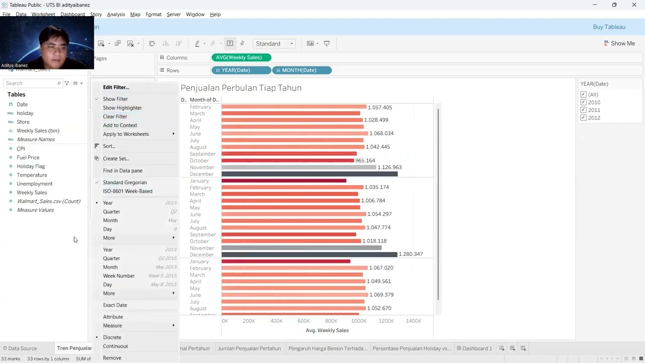 Analisis dan Visual Data dengan Tableau #04 - Filter, Sorting, dan Interaksi Visual