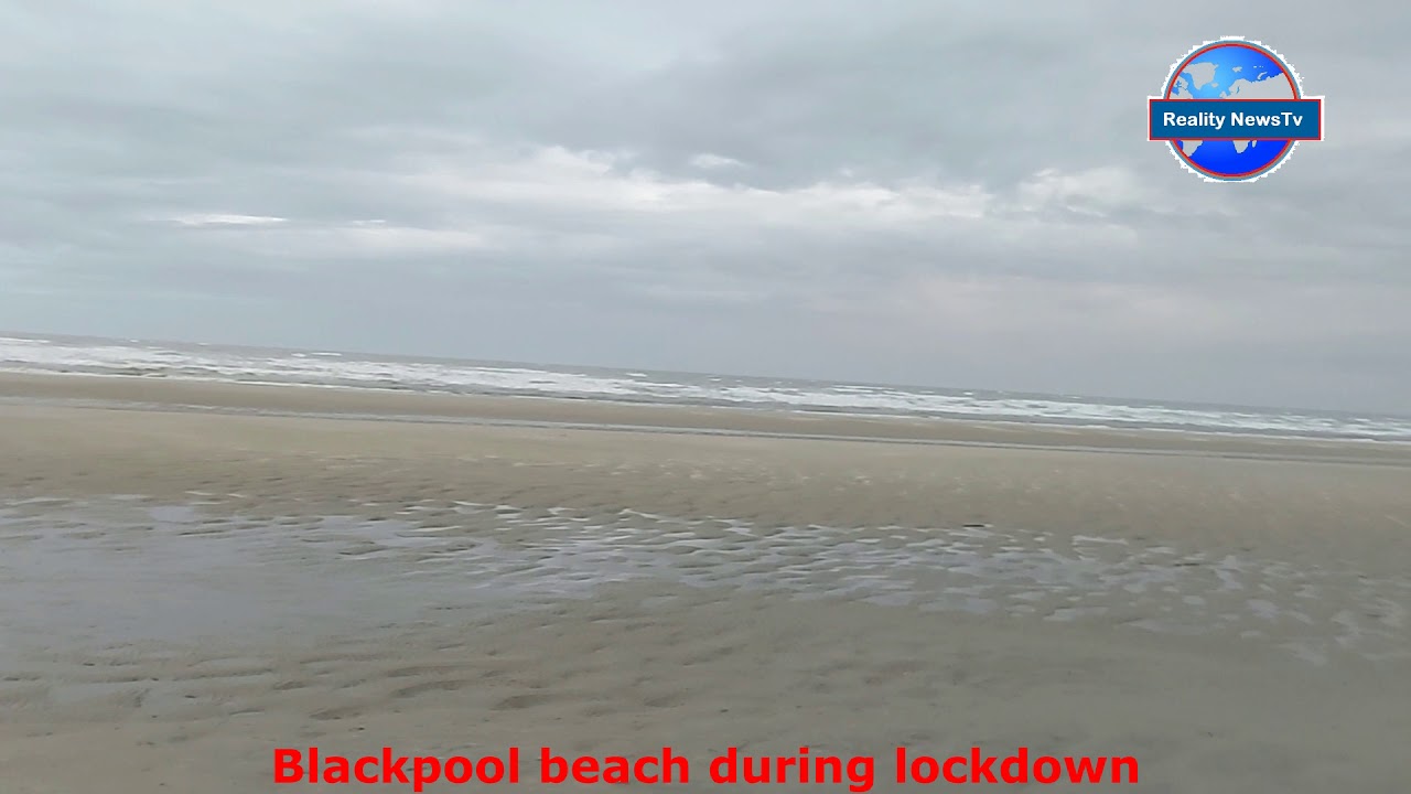 Blackpool beach during lockdown