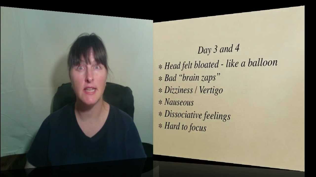 SSRI withdrawal: first two weeks off