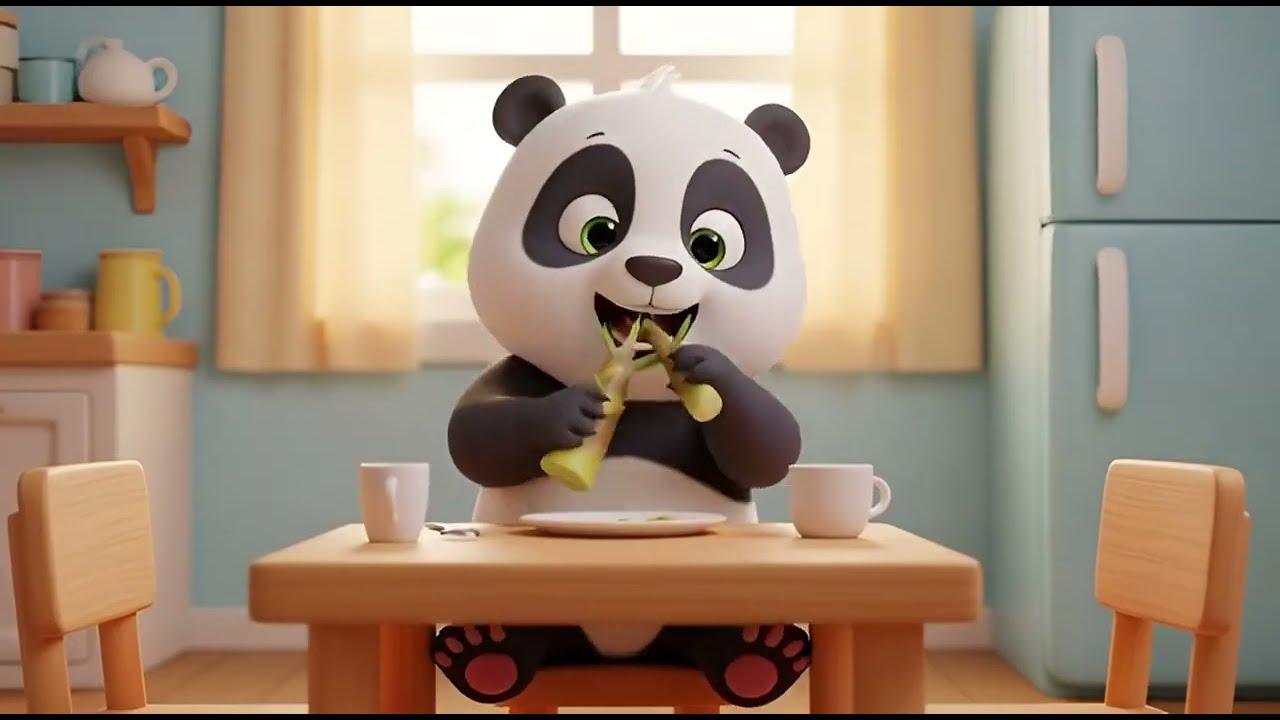 Завтрак танец маленькой панды «Ням ням» 🐼🍽️🎶 | мультфильм для детей и весёлые приключения