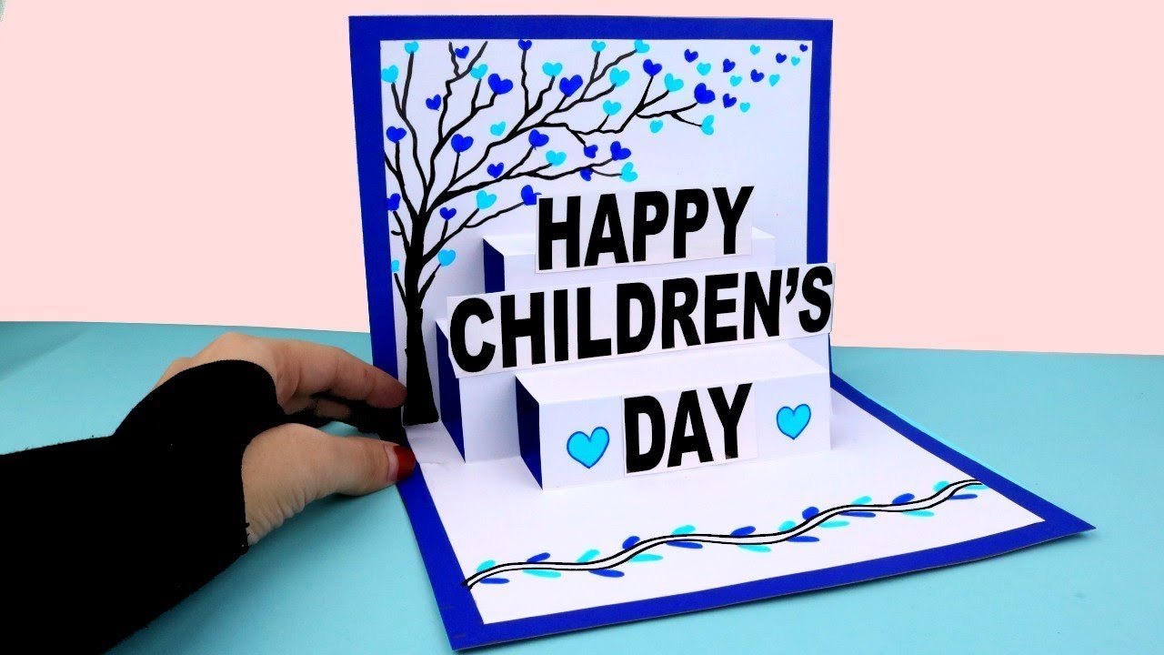 Children's day card | Handmade Greeting cards |Happy Children's day paper craft | Childrens day card