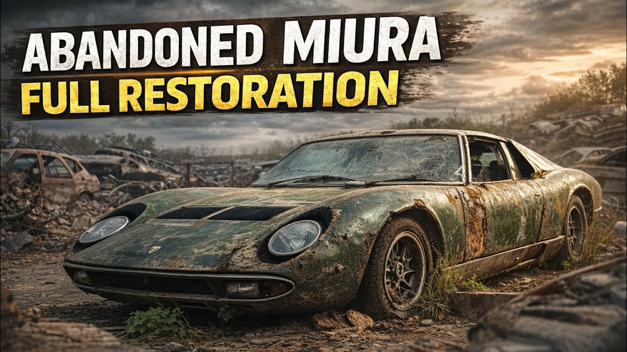 “Abandoned 1967 Lamborghini Miura P400 – Full Restoration from Junkyard to Masterpiece”
