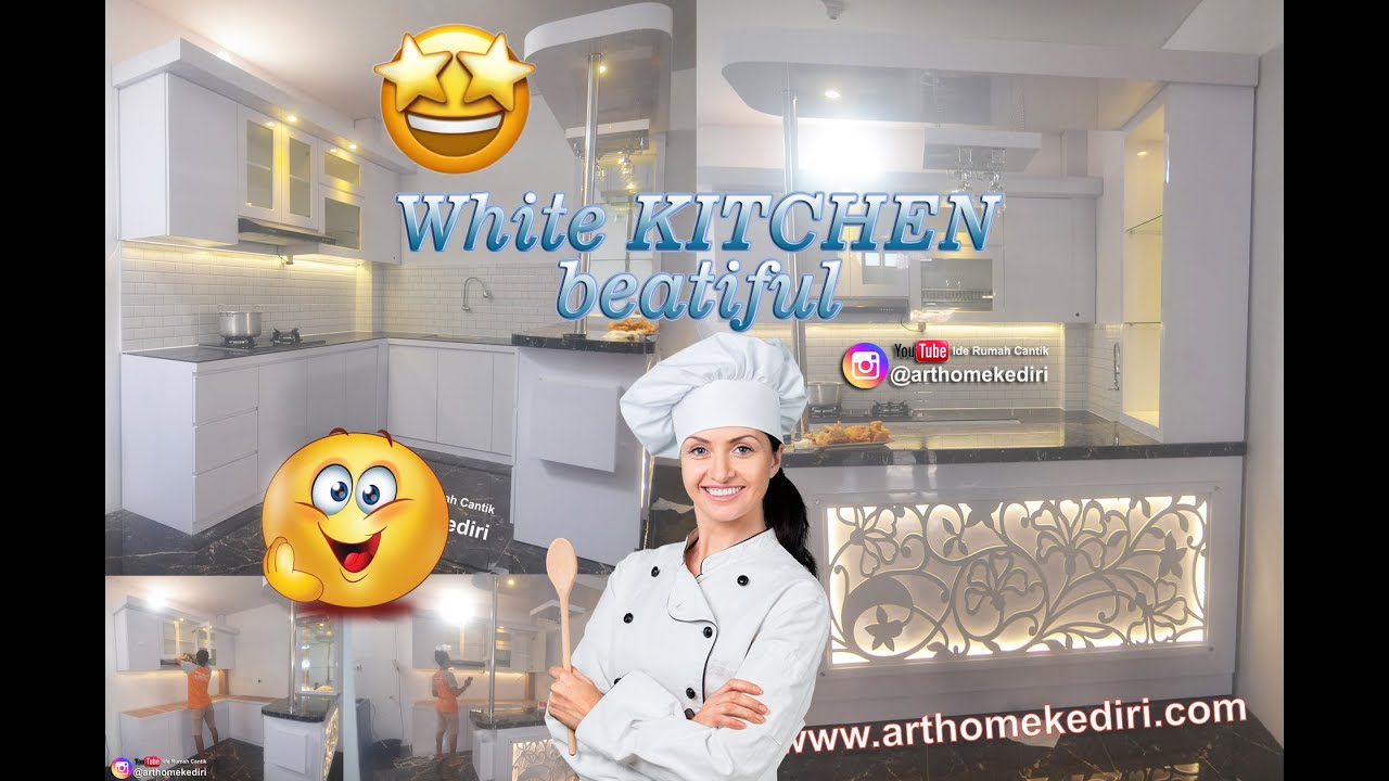 Kitchen set trenggalek-Minimalis yang Keren & Cantik dg meja mini bar UPVC resin laser cutt terbaru