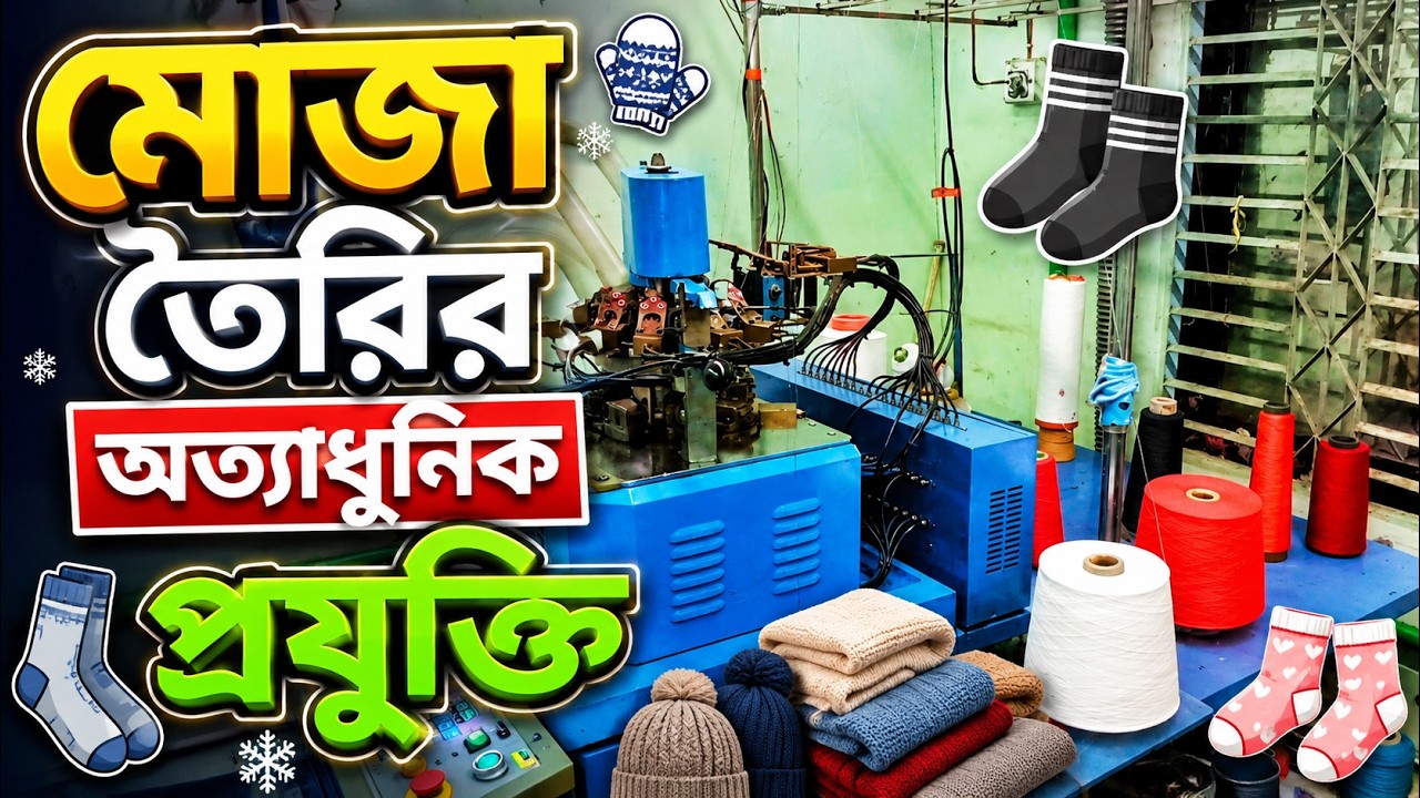 মোজা তৈরির অত্যাধুনিক প্রযুক্তি || মোজা তৈরিতে যেসব মেশিন ব্যাবহার করা হয় || MAHINUR OFFICIAL ||