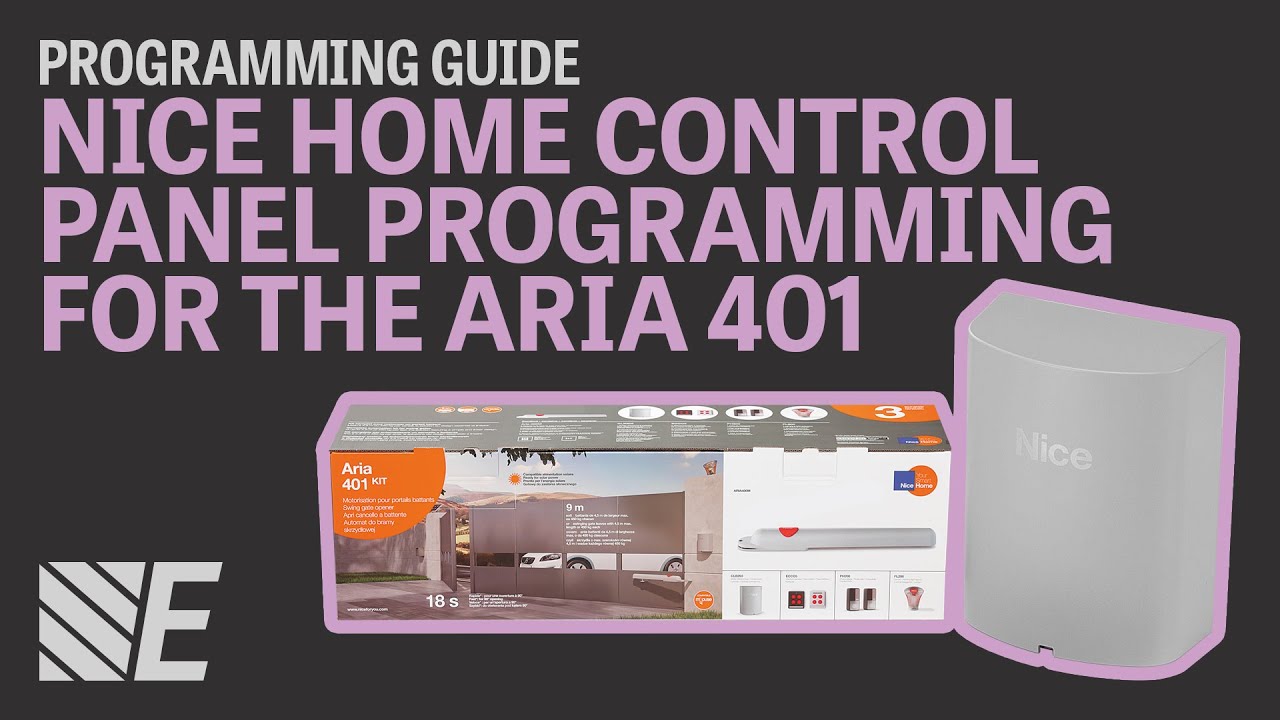 Nice Home Control panel Programming for the Aria 401