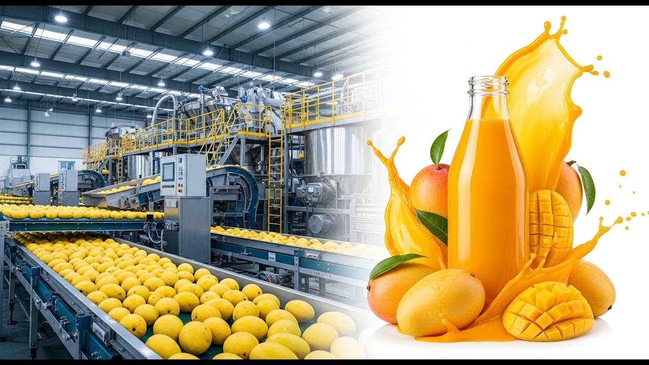 How Mango Juice Is Made in a High-Tech Mega Factory
