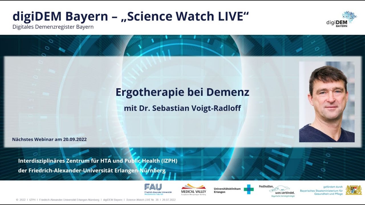 Webinar: Ergotherapie bei Demenz – mit Dr. Sebastian Voigt-Radloff