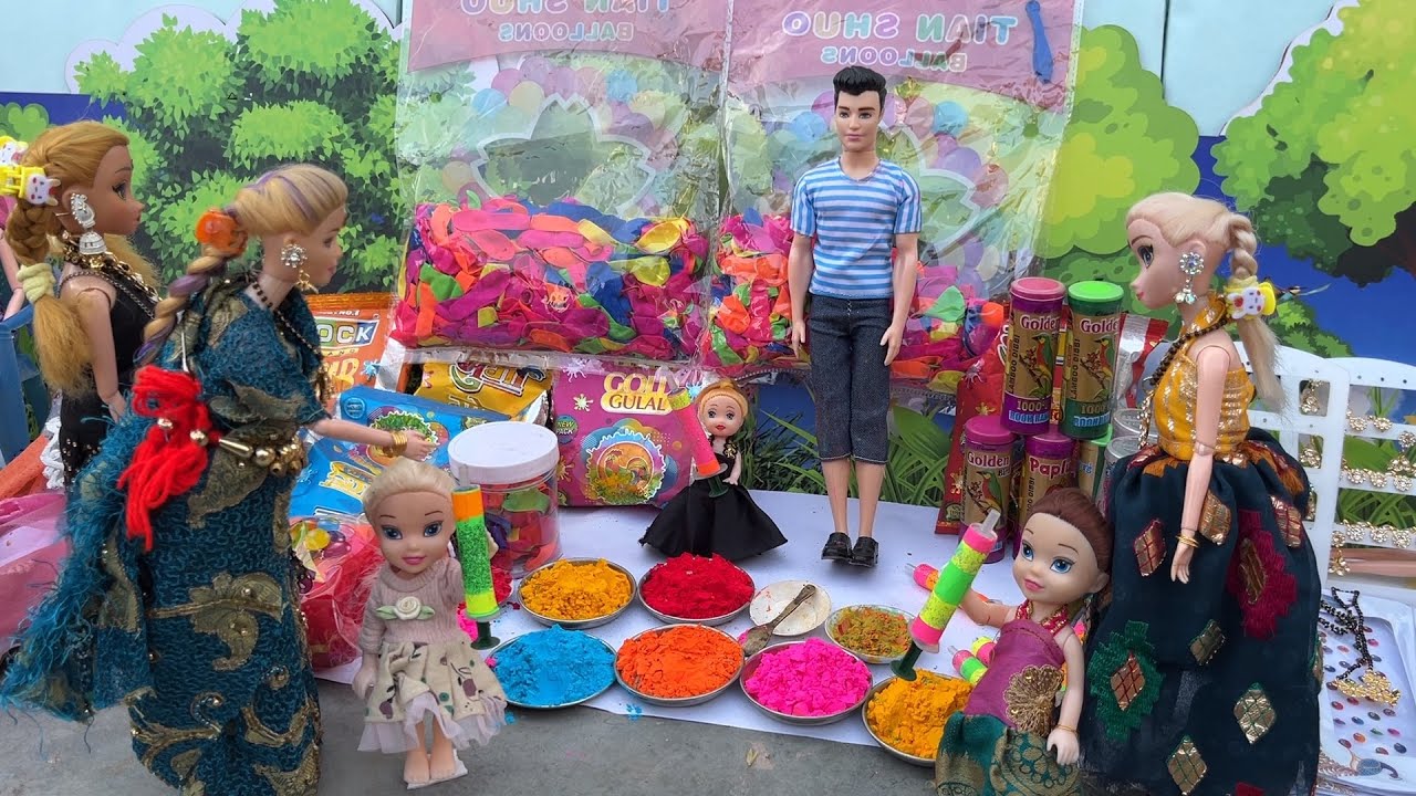 Holi hai / holi celebrate/ panno ne kheli holi/ holi shopping 🛍️/ barbie ki holi/ holi holi holi