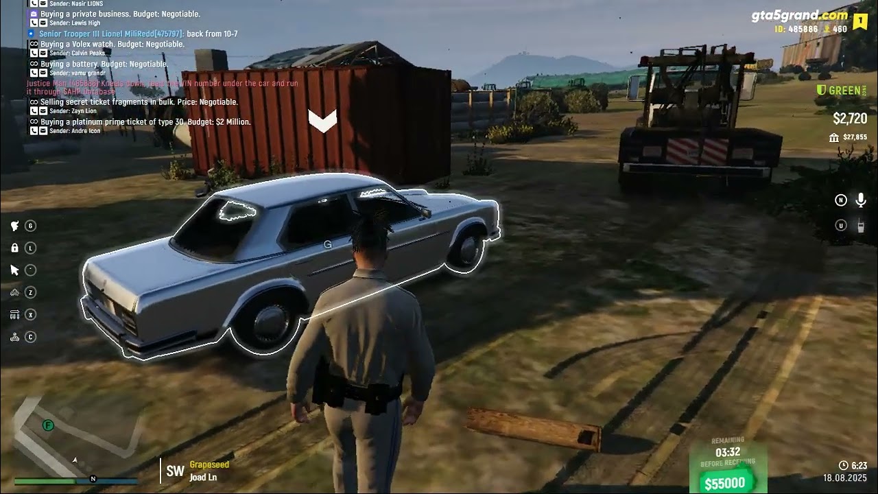 towing a car as SAHP GRAND RP TRAINING