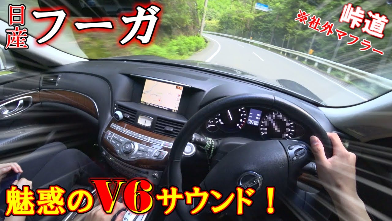 【日産 フーガ】セダンで峠道は楽しい！？納車したばかりのY51フーガで、ワインディングを楽しむ！【V6カスタムマフラーサウンド】