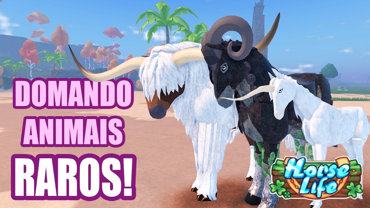 DOMANDO CAVALOS MÁGICOS SELVAGENS!  horse life roblox
