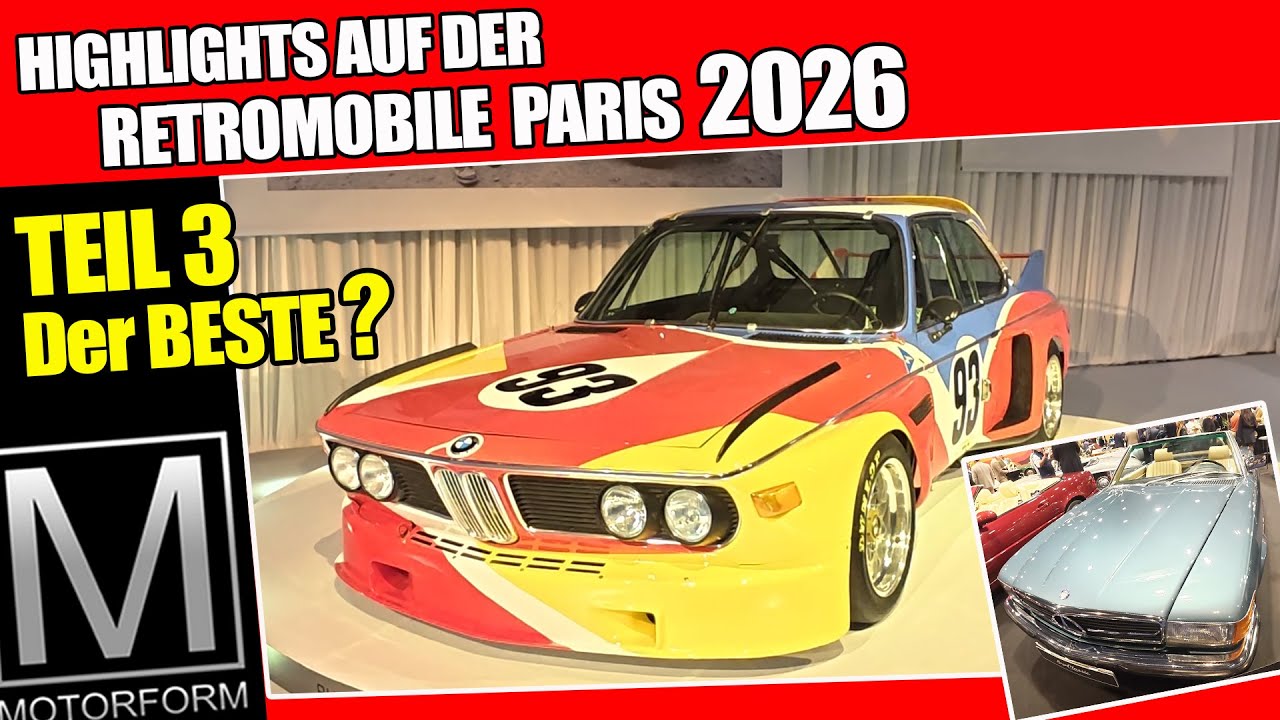 3.TEIL - Highlights von der Retromobile Paris 2026 - Artcars - Scheunenfunde - Schönheiten