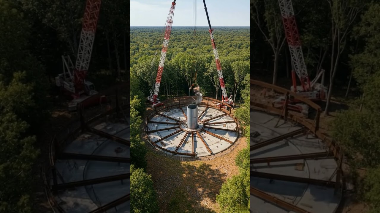 Giant Hollow Tree House Palace | Full Construction Time-Lapse (Drone Transformation)