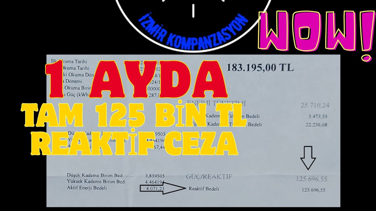 ⛔1 ayda tam 125 BİN TL REAKTİF BEDEL CEZASI⛔ Fatura analizi i&ccedil;in ulaşınız www.izmirkompanzasyon.com