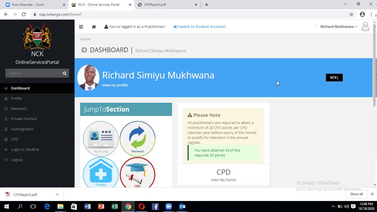 How to renew your NCK licence  Part 1. WhatsApp 0770180701 for assistance.watch & subscribe.